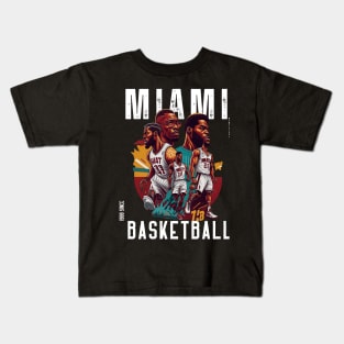 Miami heat basketball  vector graphic design Kids T-Shirt